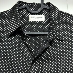 Saint Laurent Black Button Down dress Shirt